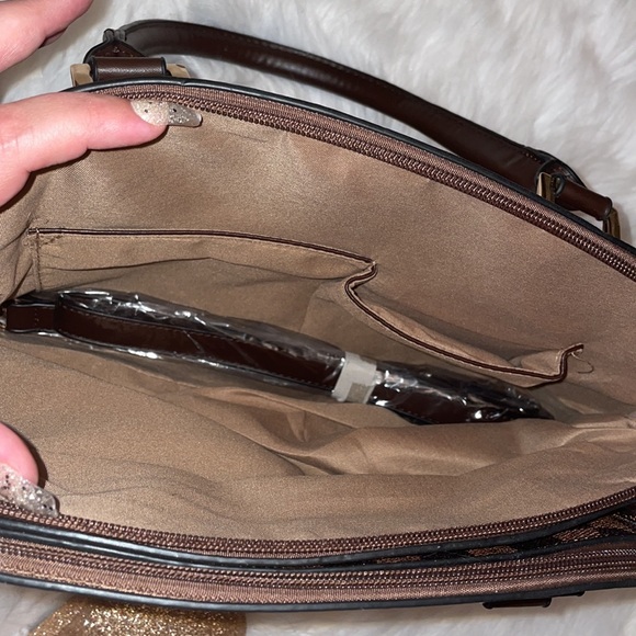 SOLD Checkered Brown Purse - Picture 3 of 4